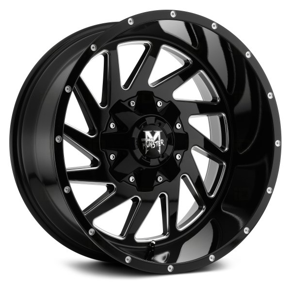 OFF-ROAD MONSTER® - M12 Gloss Black with Milled Accents