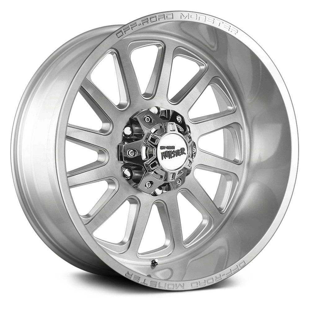 OFF-ROAD MONSTER® M17 Wheels - Silver with Brushed Face Rims