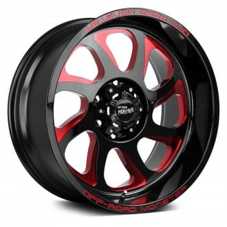 OFF-ROAD MONSTER® - M22 Gloss Black with Candy Red Milled Accents