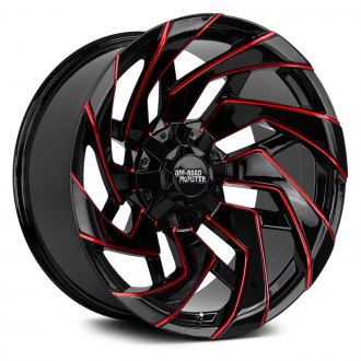 OFF-ROAD MONSTER® - M24 Gloss Black with Candy Red Milled Accents