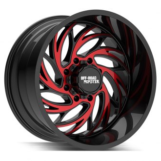 OFF-ROAD MONSTER® - M29 Gloss Black with Candy Red Milled Accents