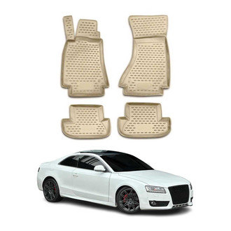 OMAC® - Classic 1st & 2nd Row Beige Floor Mat Set