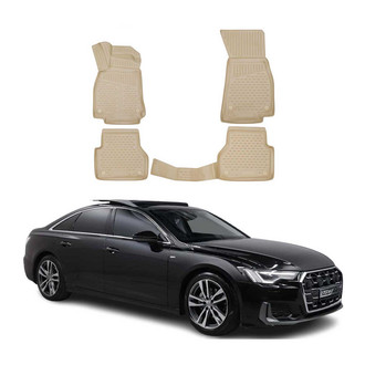 OMAC® - Classic 1st & 2nd Row Beige Floor Mat Set