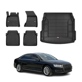 OMAC® - Premium 1st, 2nd Row & Cargo Black Floor Mat and Cargo Liner Set