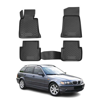 OMAC® - Classic 1st & 2nd Row Black Floor Mat Set