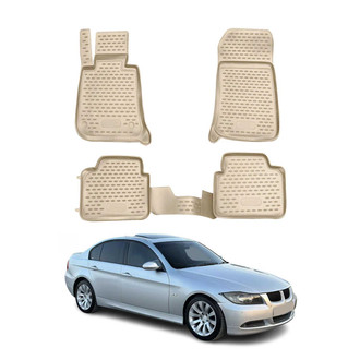 OMAC® - Classic 1st & 2nd Row Beige Floor Mat Set