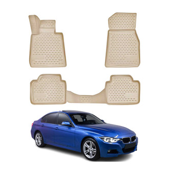 OMAC® - Classic 1st & 2nd Row Beige Floor Mat Set