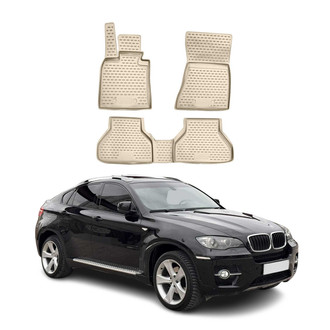 OMAC® - Classic 1st & 2nd Row Beige Floor Mat Set