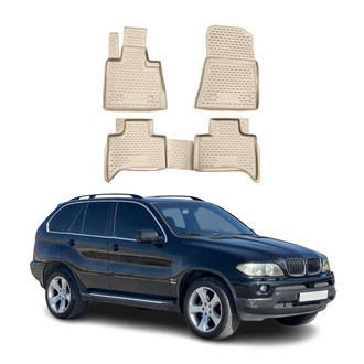 OMAC® - Classic 1st & 2nd Row Beige Floor Mat Set