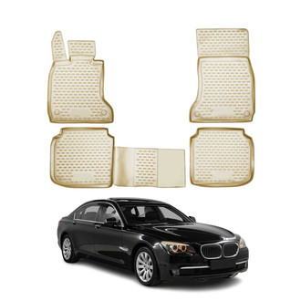 OMAC® - Classic 1st & 2nd Row Beige Floor Mat Set