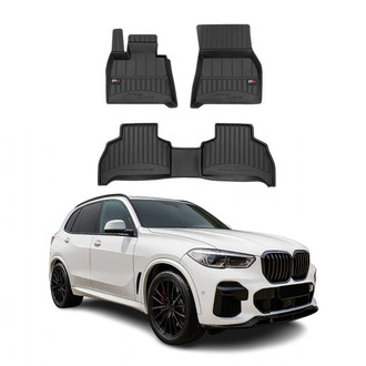 OMAC® - Premium 1st & 2nd Row Black Floor Mat Set