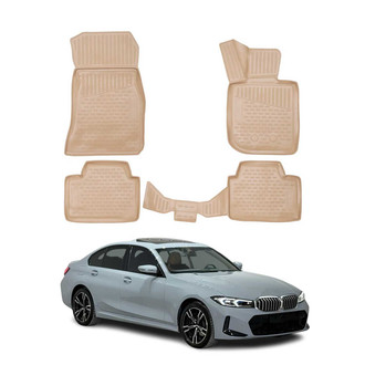 OMAC® - Classic 1st & 2nd Row Beige Floor Mat Set