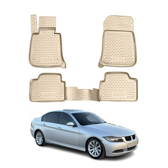 OMAC® - Classic 1st & 2nd Row Beige Floor Mat Set