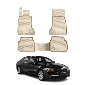OMAC® - Classic 1st & 2nd Row Beige Floor Mat Set