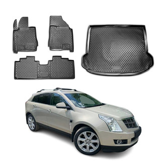 OMAC® - Classic 1st, 2nd Row & Cargo Black Floor Mat and Cargo Liner Set