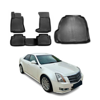 OMAC® - Classic 1st, 2nd Row & Cargo Black Floor Mat and Cargo Liner Set