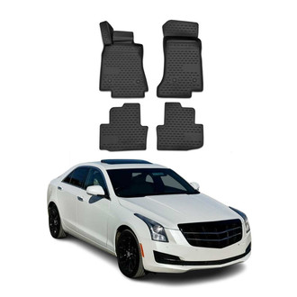 OMAC® 2104444 - Classic 1st & 2nd Row Black Floor Mat Set
