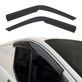OMAC® - Tape-On Black Smoke Front Window Visor Vent Rain Guard Deflector