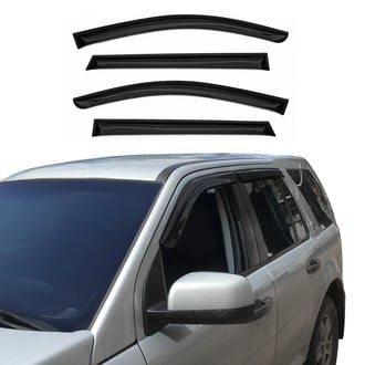 OMAC® - Tape-On Black Smoke Front and Rear Tape-On Window Visor Vent Rain Guard Deflector