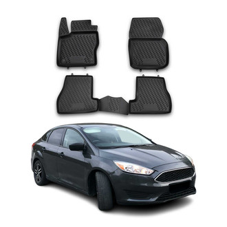 OMAC® - Classic 1st & 2nd Row Black Floor Mat Set
