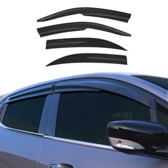 OMAC® - Tape-On Black Smoke Front and Rear Tape-On Window Visor Vent Rain Guard Deflector