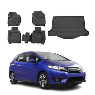 OMAC® - Classic 1st, 2nd Row & Cargo Black Floor Mat and Cargo Liner Set