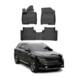OMAC® - Premium 1st & 2nd Row Black Floor Mat Set
