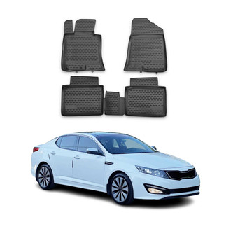 OMAC® 4095444 - Classic 1st & 2nd Row Black Floor Mat Set
