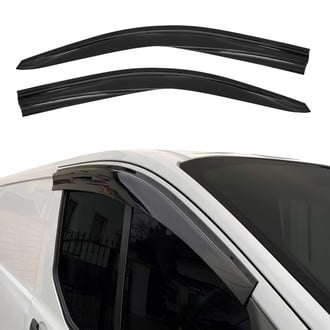 OMAC® - Tape-On Black Smoke Front Window Visor Vent Rain Guard Deflector