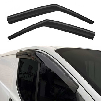 OMAC® - Tape-On Black Smoke Front Window Visor Vent Rain Guard Deflector