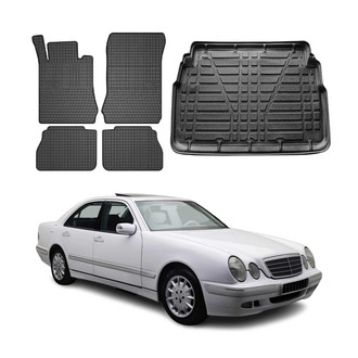 OMAC® - Classic 1st, 2nd Row & Cargo Black Floor Mat and Cargo Liner Set