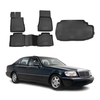 OMAC® - Classic 1st, 2nd Row & Cargo Black Floor Mat and Cargo Liner Set