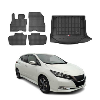 OMAC® - Premium 1st, 2nd Row & Cargo Black Floor Mat and Cargo Liner Set