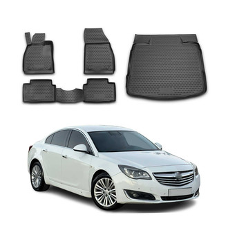 OMAC® - Classic 1st, 2nd Row & Cargo Black Floor Mat and Cargo Liner Set