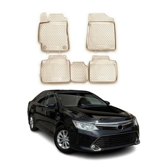 OMAC® - Classic 1st & 2nd Row Beige Floor Mat Set