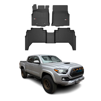 OMAC® - Premium 1st & 2nd Row Black Floor Mat Set
