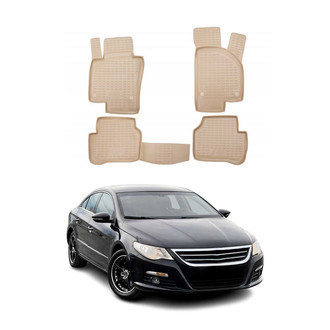 OMAC® - Classic 1st & 2nd Row Beige Floor Mat Set