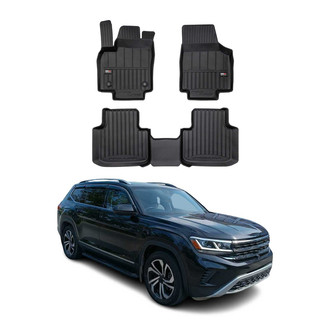 OMAC® - Premium 1st & 2nd Row Black Floor Mat Set