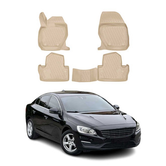 OMAC® - Classic 1st & 2nd Row Beige Floor Mat Set