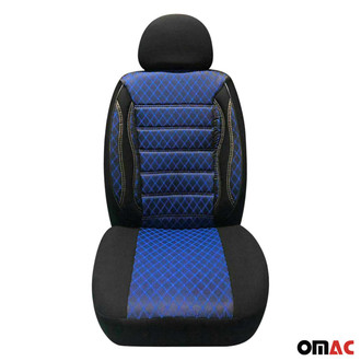 OMAC® - Black & Blue Semi Custom 1st Row Black & Blue Seat Cover Protector