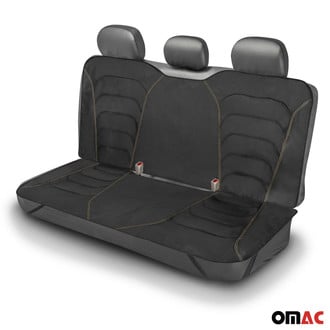 OMAC® - Black Rugged Weave Pet Hammock 2nd Row Black Seat Protector