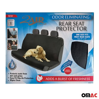 OMAC® - Black Odor Eliminating Pet Hammock 2nd Row Black Seat Protector