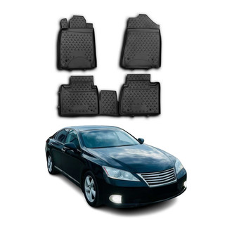 OMAC® 9992444 - Classic 1st & 2nd Row Black Floor Mat Set