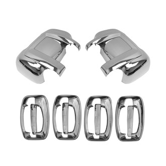 OMAC® - Chrome Mirror Covers with Door Handle Covers Set