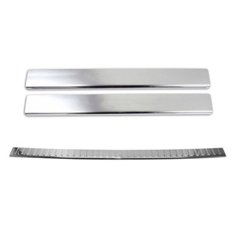 OMAC® - Silver Rear Bumper Sill Guard and Door Sill Cover Set