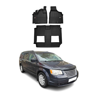 OMAC® - Premium 1st & 2nd Row Black Floor Mat Set