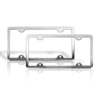 OMAC® - Chrome License Plate Frame Set with California Logo