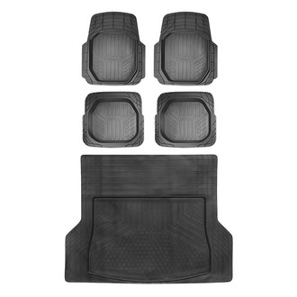 OMAC® - Basic 1st, 2nd Row & Cargo Black Floor Mat and Cargo Liner Set