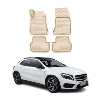 OMAC® - Classic 1st & 2nd Row Beige Floor Mat Set