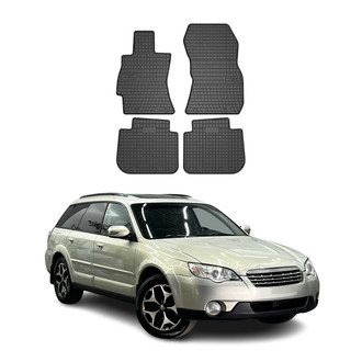 OMAC® U024643 - Classic 1st & 2nd Row Black Floor Mat Set
